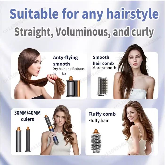 SenCiciMen Outils de Coiffure Multiples, Styler à Air Chaud, Bigoudis Automatiques (30MM/40MM), Volu