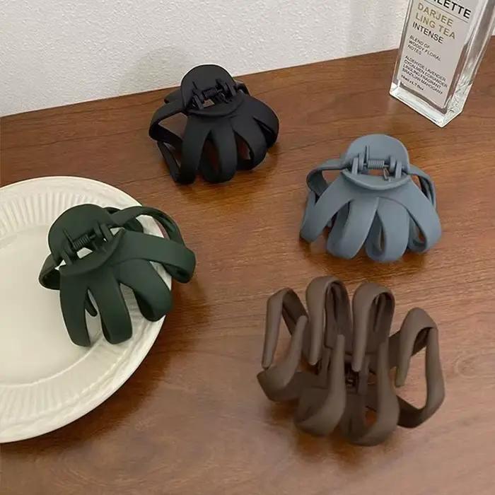 Pince à cheveux élégante en plastique, forme citrouille, pour femme, accessoire de mode pour l'arriè
