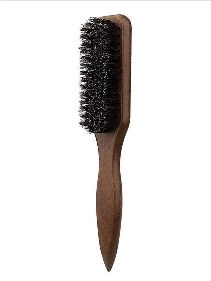 Brosse à cheveux en poils de sanglier pour un chignon lisse et une queue de cheval élégante, pour li