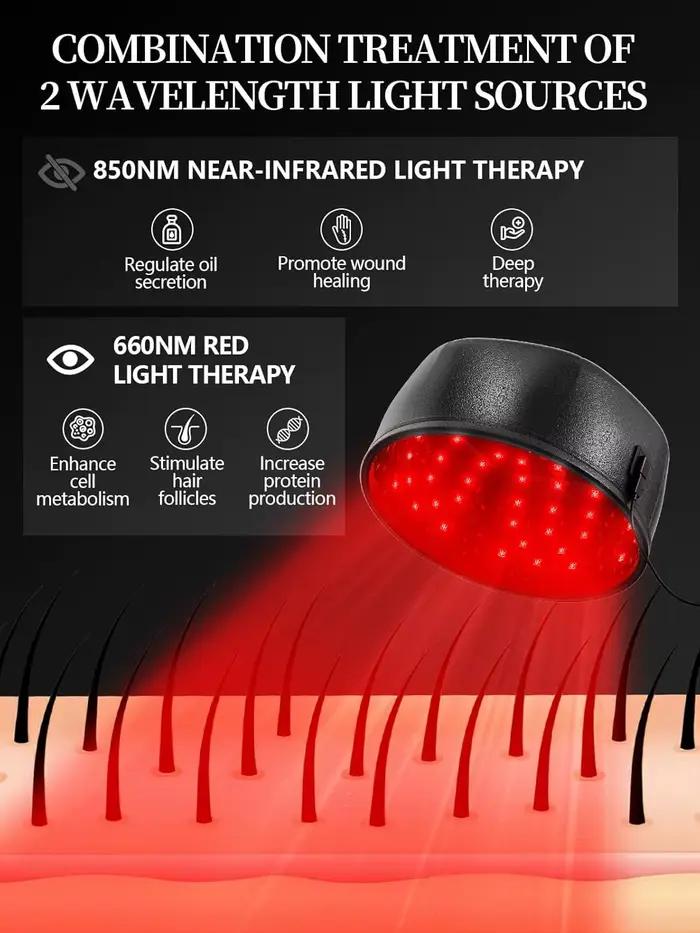 Casque laser LLLT 660nm & 850nm 120 LED pour la croissance des cheveux, la thérapie par la lumière r