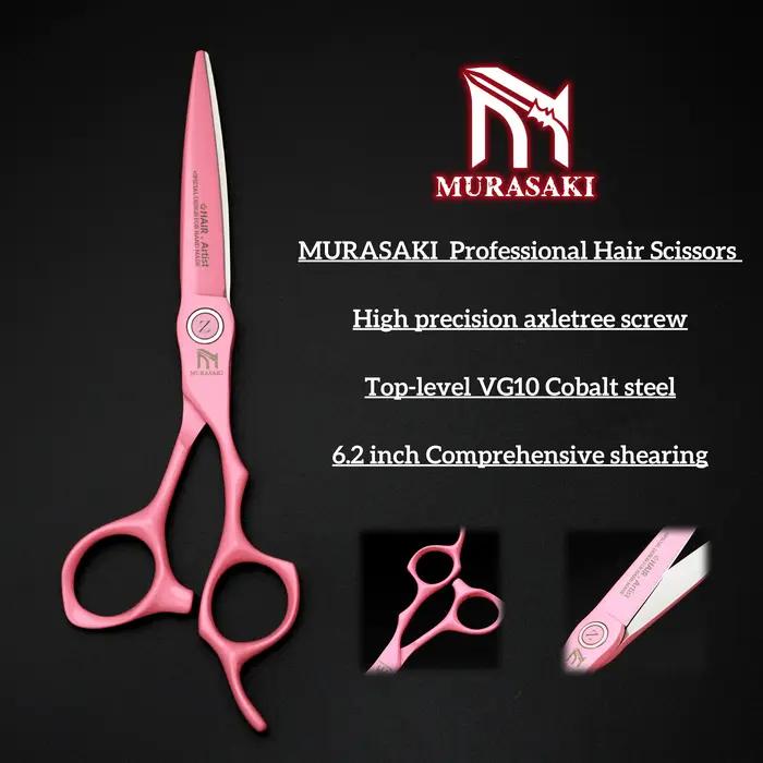 MURASAKI – ciseaux de coiffure de 6.2 pouces, ciseaux de barbier en acier Cobalt VG10, lame de cisai