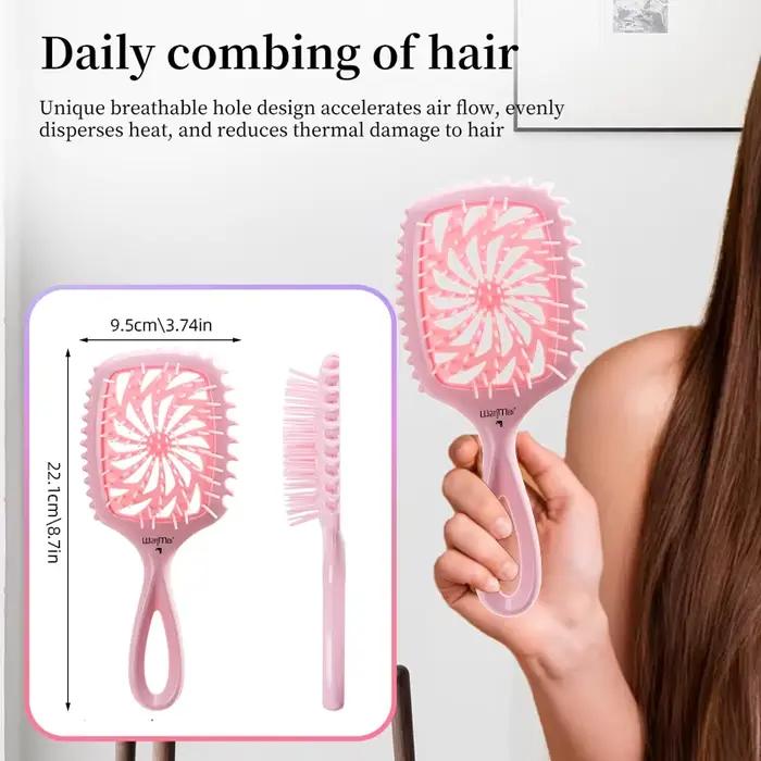 WANMEI Brosse à cheveux démêlante - Sans effort sans enchevêtrement - idéale pour les bouclés nature