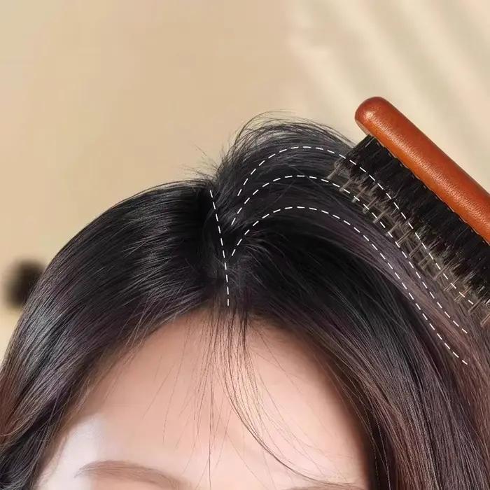 Peigne à cheveux antistatique avec manche, outil de massage du cuir chevelu, brosse à cheveux volumi