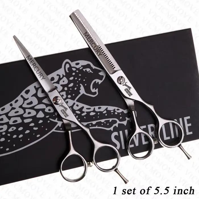 Ciseaux à cheveux professionnels 5 "/5.5"/6 "/6.5"/7 ", ensemble de ciseaux de coiffure, coupe + cis