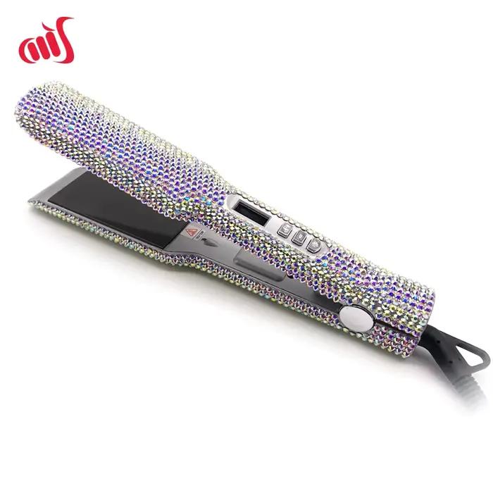 Fer à lisser Plancha Para Cabello 2 pouces fer plat avec strass professionnel titane fer à lisser ch