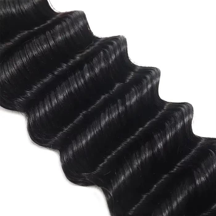Extensions de Cheveux Humains Brésiliens Vierge Non Traités, Ondulés et Profonds, 30-40 Pouces, Lots