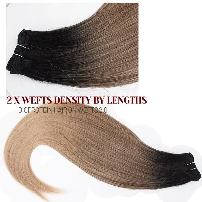 Extensions capillaires synthétiques lisses Bio, faux mèches en Fiber résistante à la chaleur, ombré 