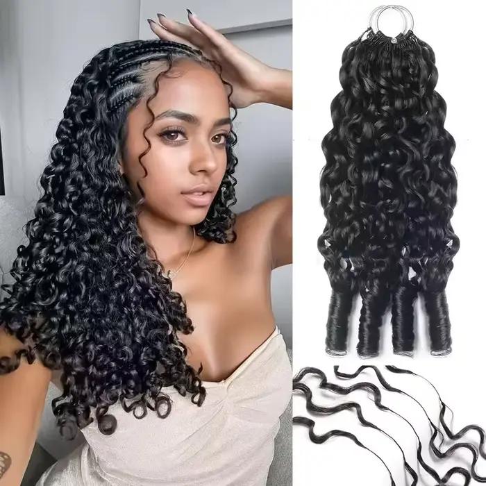 Extensions de cheveux humains bouclés birmanes au crochet, pré-séparées, 30 pouces, pour femmes