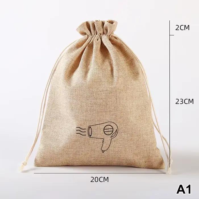 Sac de rangement pour sèche-cheveux avec cordon de serrage, sac de rangement de voyage pour tous les