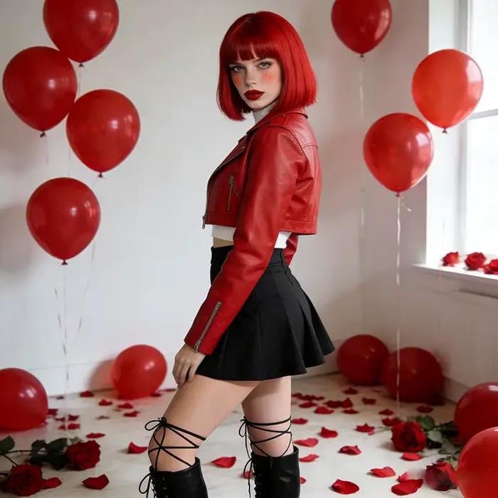 Perruque synthétique rouge courte style bob pour Halloween, cosplay, usage quotidien, kit de perruqu