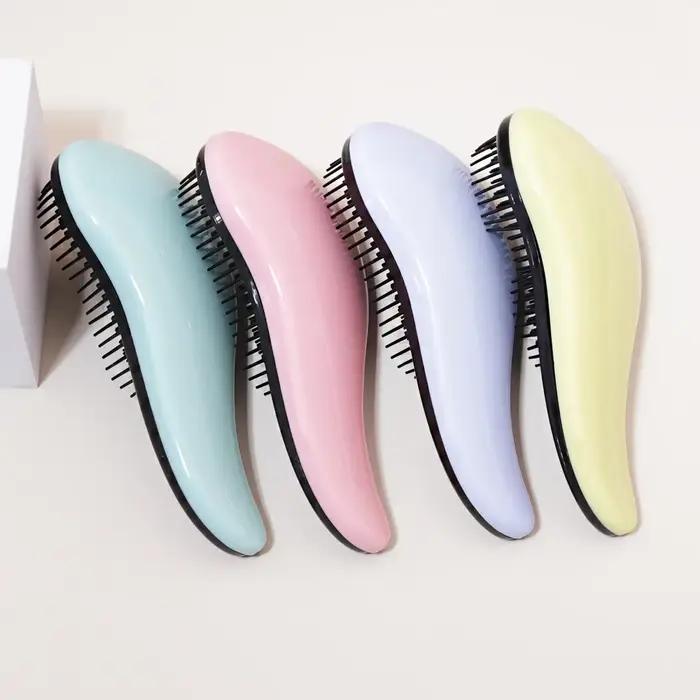 Brosse de massage antistatique, douche enroulée, brosse de massage, cheveux mouillés, brosse bouclée
