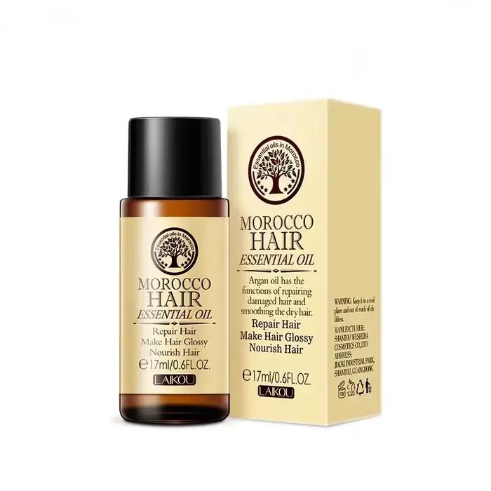 Huile essentielle d'argan pure marocaine pour les types de cheveux secs, produits de soin multifonct