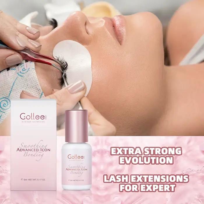 Gollee colle à cils 0.5s séchage rapide faible humidité colle d'extension de cils noir hypoallergéni