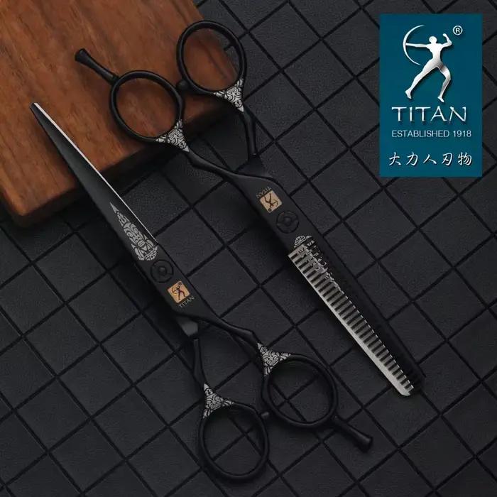 TITAN ciseaux à cheveux outil de barbier professionnel coupe coiffure ciseaux amincissants 5.5 pouce