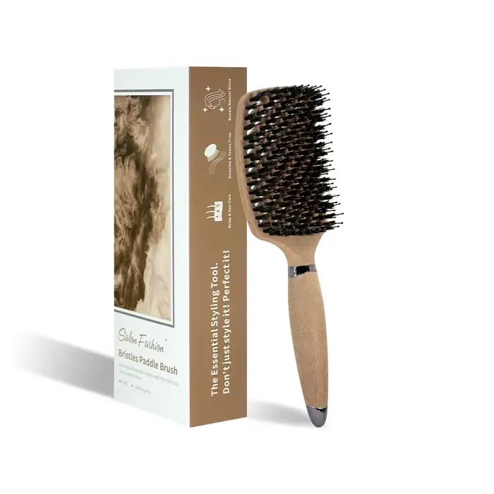 Brosse à palette à poils pour Salon, outil de coiffure essentiel, antistatique, Massage du cuir chev