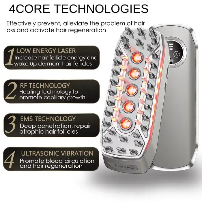 Peigne laser pour la croissance des cheveux, peigne électrique pour la croissance des cheveux, trait