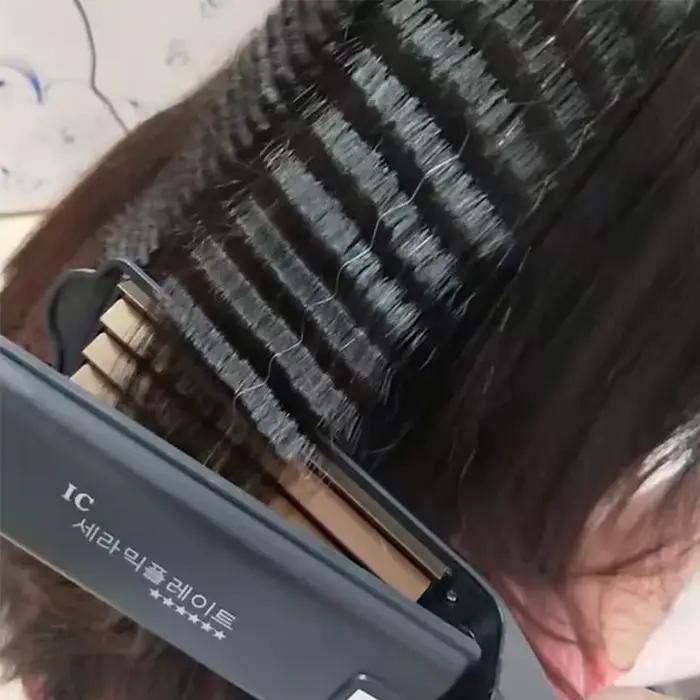 Fer à sertir professionnel rapide et moelleux, fer à sertir ondulé en maïs, fer à friser électrique 