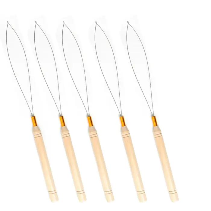 Micro anneaux, outil de boucle, enfileur de boucle, aiguille de traction utilisée avec une pince à c