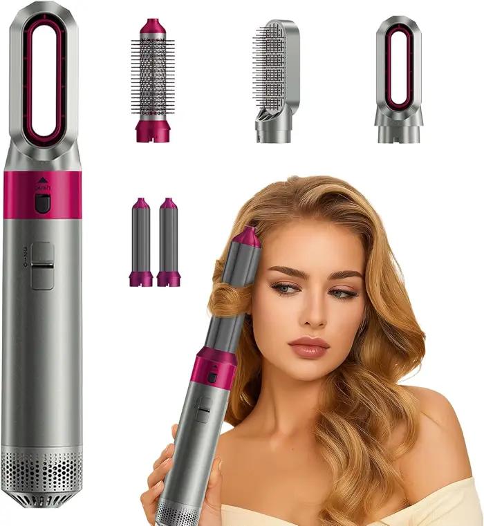 Peigne multifonctionnel 5-en-1 pour boucler et lisser les cheveux, accessoires de coiffure, outils e