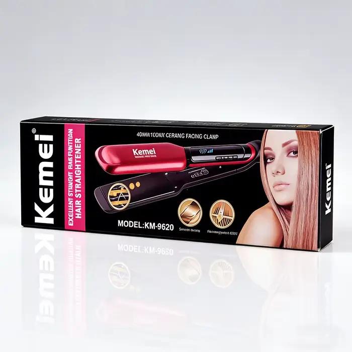 Lisseur professionnel KM-9620 multi-styles, outil de coiffure de qualité salon pour des coiffures pa