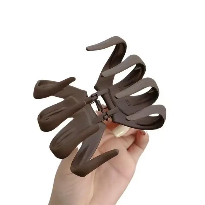 Pince à cheveux élégante en plastique, forme citrouille, pour femme, accessoire de mode pour l'arriè