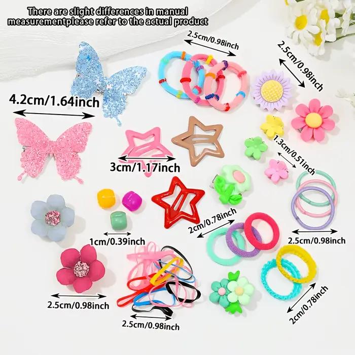 Ensemble d'accessoires pour cheveux pour filles, 577 pièces, couleurs assorties, épingles à cheveux 