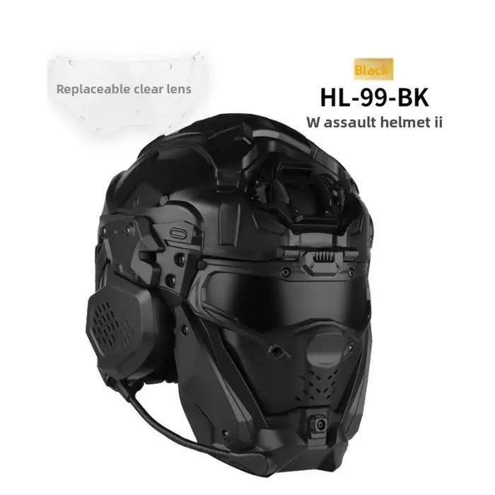 Casque intégral avec écouteurs HD intégrés, masque relevable et ventilateur anti-buée, lentille remp