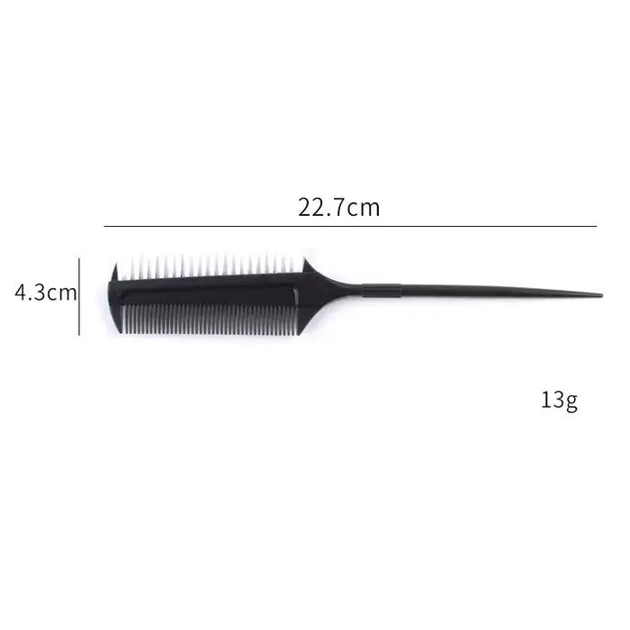 Peigne de teinture double face pour coiffure professionnelle, brosse de teinture pour cheveux en nyl