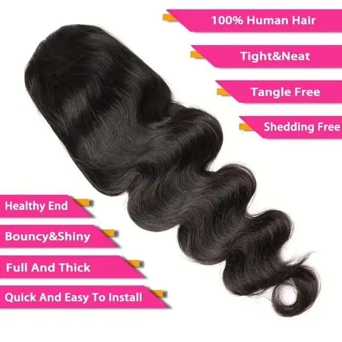 Vague de corps cheveux humains cordon queue de cheval Extensions Remy 100% cheveux humains naturel q