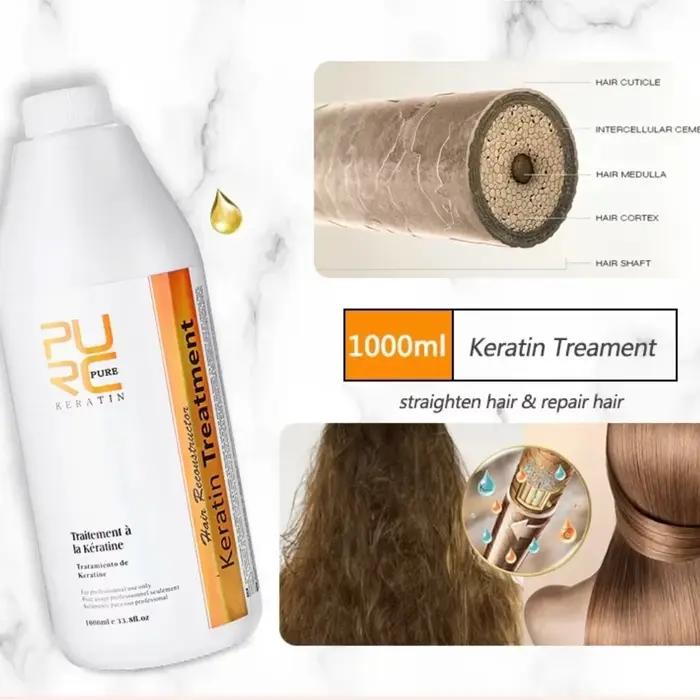 PURC kératine cheveux lissage traitement lissant pour cheveux bouclés crépus soins produits de kérat