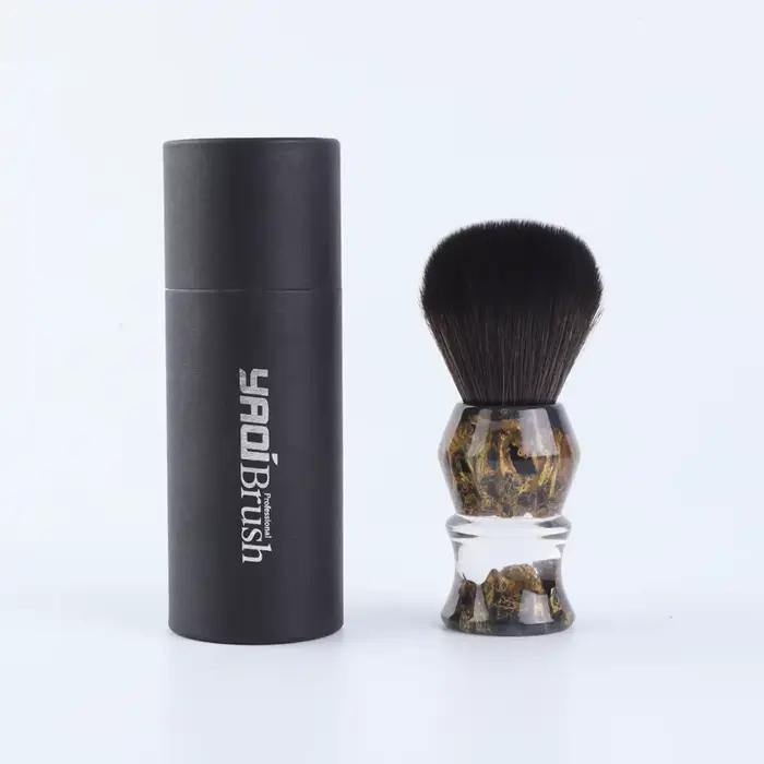 YAQI DEEP STONES 24mm cheveux synthétiques résine poignée hommes brosse de rasage humide