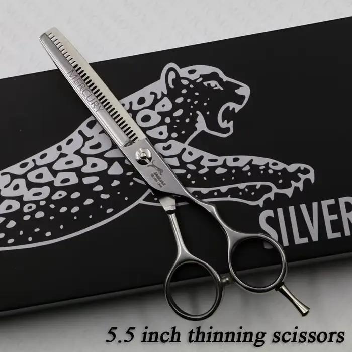 Ensemble de ciseaux de coiffure professionnels de 5.5 pouces, coupe + ciseaux de barbier amincissant