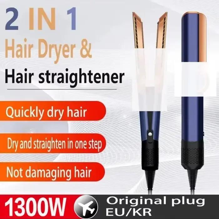Sèche-cheveux ionique 2 en 1, lisseur multifonction, outil de coiffage longue durée, lisseur pour ch