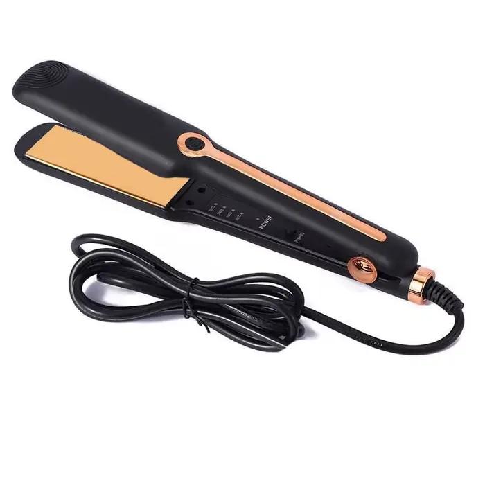 Lisseur de cheveux professionnel en céramique, fer plat à ions négatifs, plaque large, température r