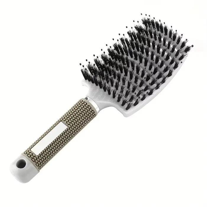 Brosse démêlante en poils et Nylon, avec peigne de Massage du cuir chevelu, idéale pour tous les Typ