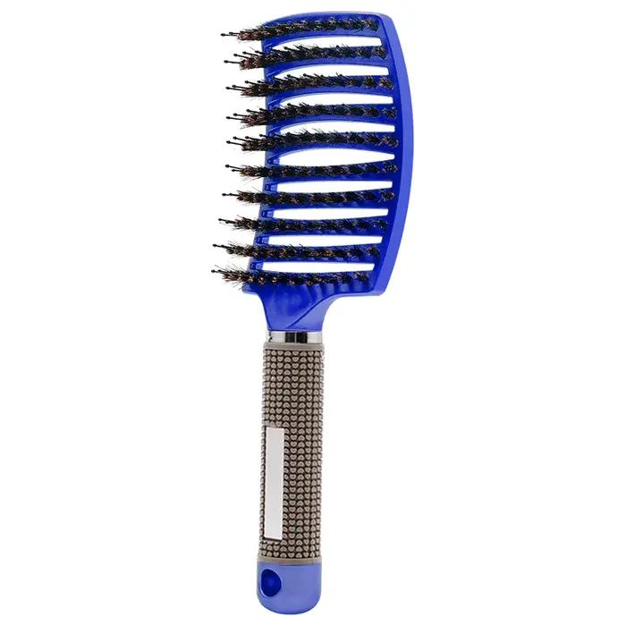 Brosse à cheveux en nylon pour femmes, poignées de peigne, poils de pêche, support de massage, coiff