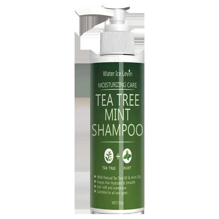 Shampoing à la menthe à l'arbre à thé, essence naturelle, revitalise les cheveux. Mousse nettoyante 