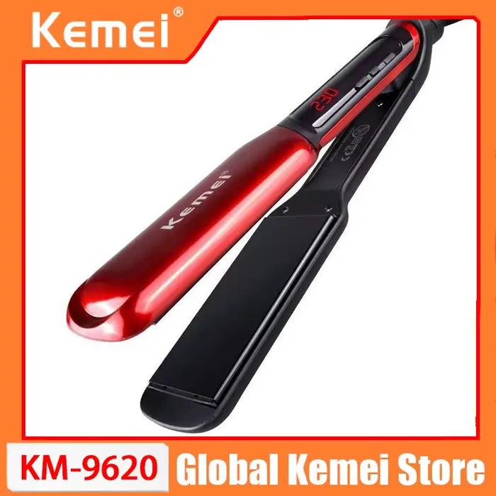 Lisseur professionnel KM-9620 multi-styles, outil de coiffure de qualité salon pour des coiffures pa