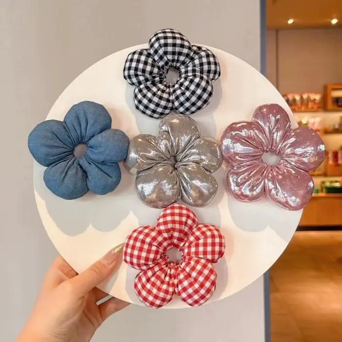 Chouchous à fleurs Super mignons pour enfants, accessoires de bandeau élastique pour filles, cravate