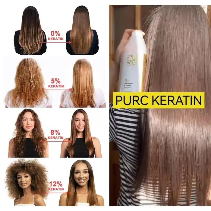 PURC kératine cheveux lissage traitement lissant pour cheveux bouclés crépus soins produits de kérat