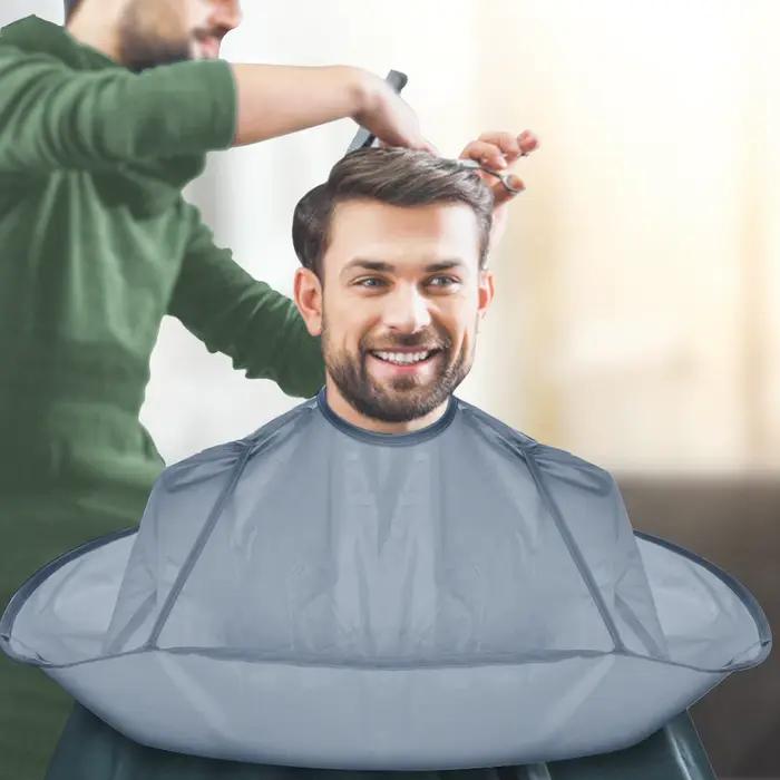 Cape de coiffure parapluie de 60 cm pour la coupe de cheveux, accessoire de coiffure pour barbier, p