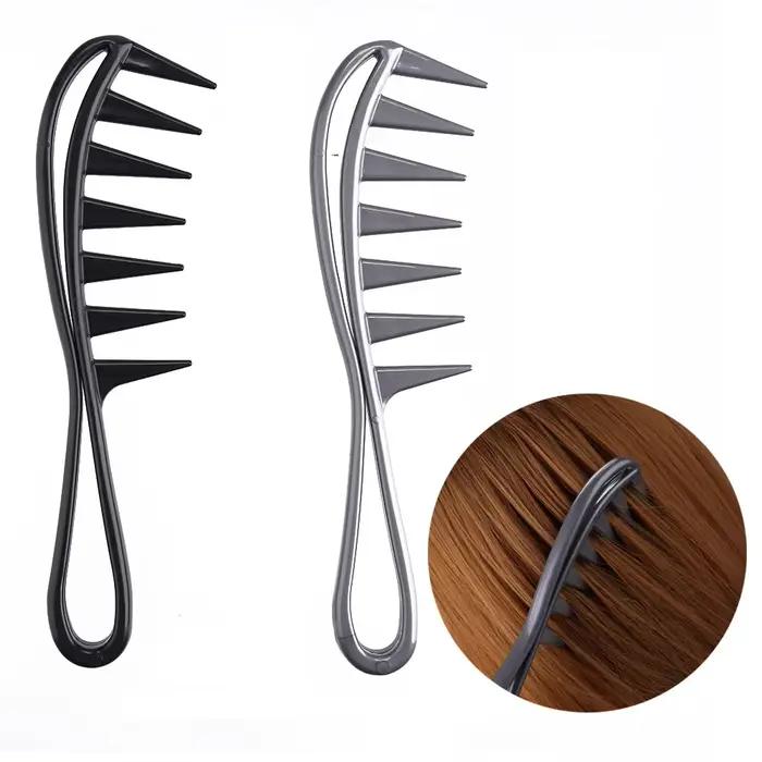 Peigne requin à dents larges, exfoliant, bouclé, pour salon de coiffure, outil de coiffure, spécial 