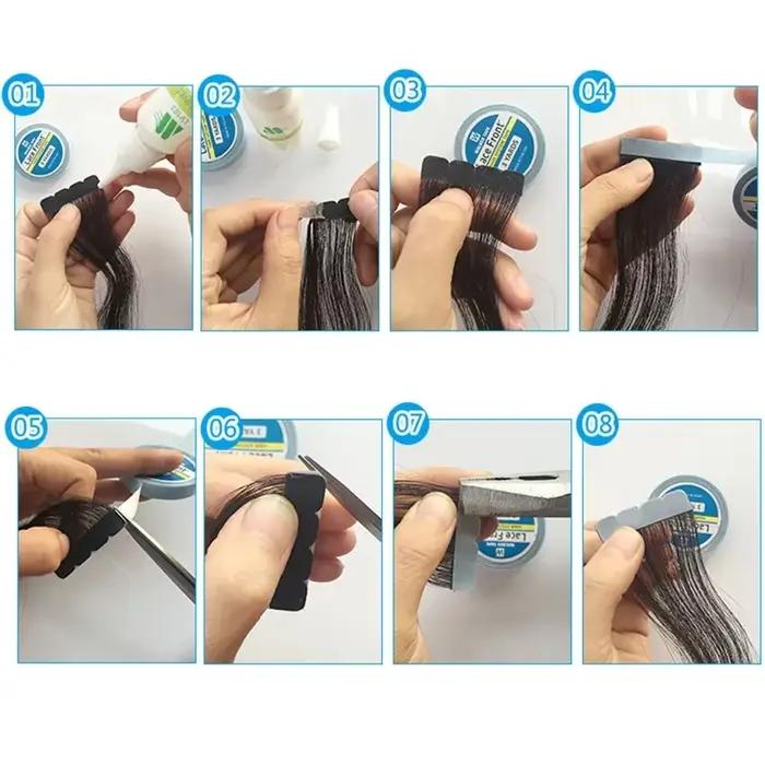 3yard 0.8cm avant dentelle perruque colle Double face ruban colle perruque colle pour ruban Extensio