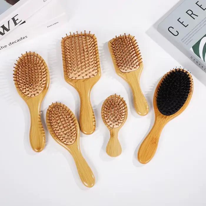 Nouveau Sdottor brosse à cheveux en bois de bambou peigne de Massage à Air peignes antistatiques pou