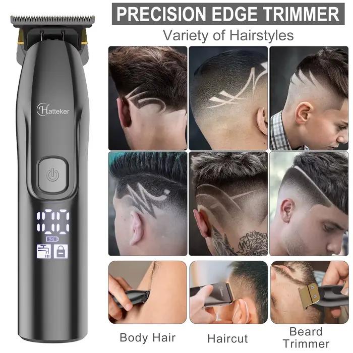 Hatteker-Tondeuse à cheveux pour hommes, ensemble de 2 machines, rasoir électrique aste pour hommes,