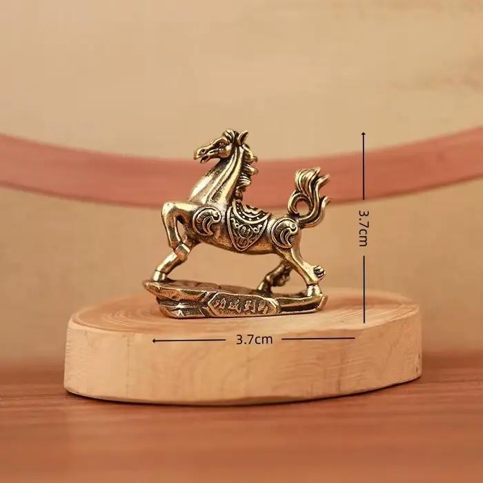 Figurine de cheval en cuivre, décoration d'intérieur, sculpture animale, artisanat de qualité pour l