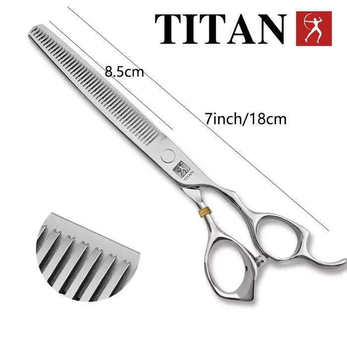 TITAN ciseaux à cheveux ciseaux de coiffeur ciseaux de coupe professionnels 7 pouces JP 440C acier i