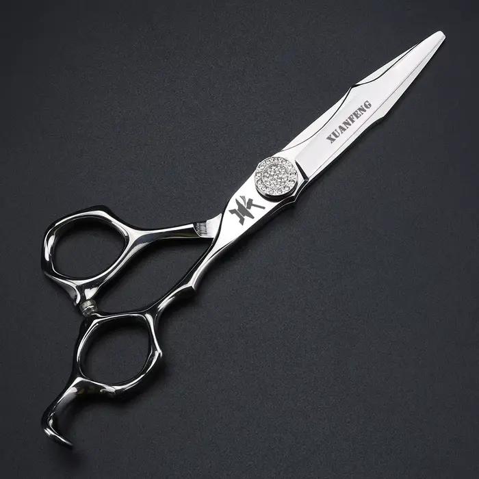 Ciseaux à cheveux artisanaux CNC 6 pouces, ciseaux de coupe et d'amincissement en acier japonais 440