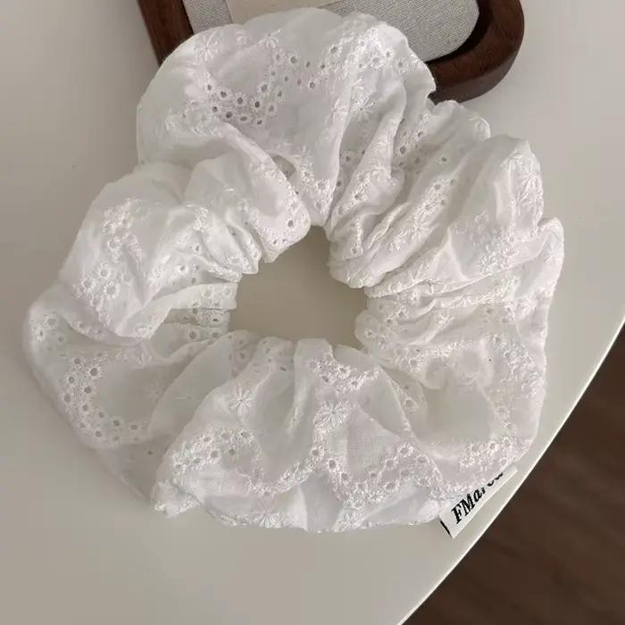 Chouchous en dentelle surdimensionnés pour femmes, bandes élastiques pour cheveux, porte-queue de ch