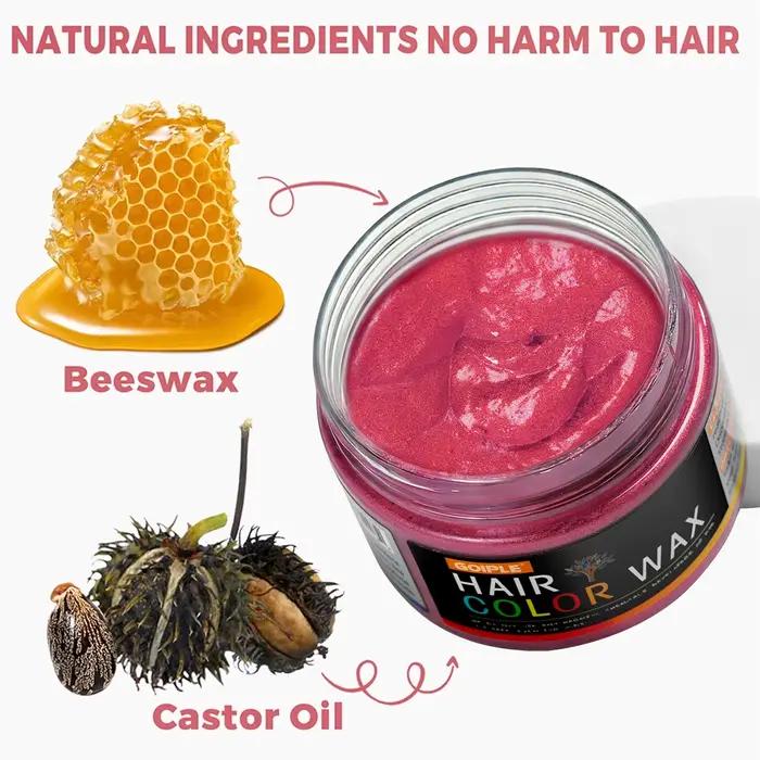 Cire colorante pour cheveux pour la Saint-Valentin, pour hommes et femmes, argile capillaire, teintu